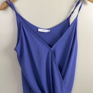Lush Periwinkle V-Neck Blouse